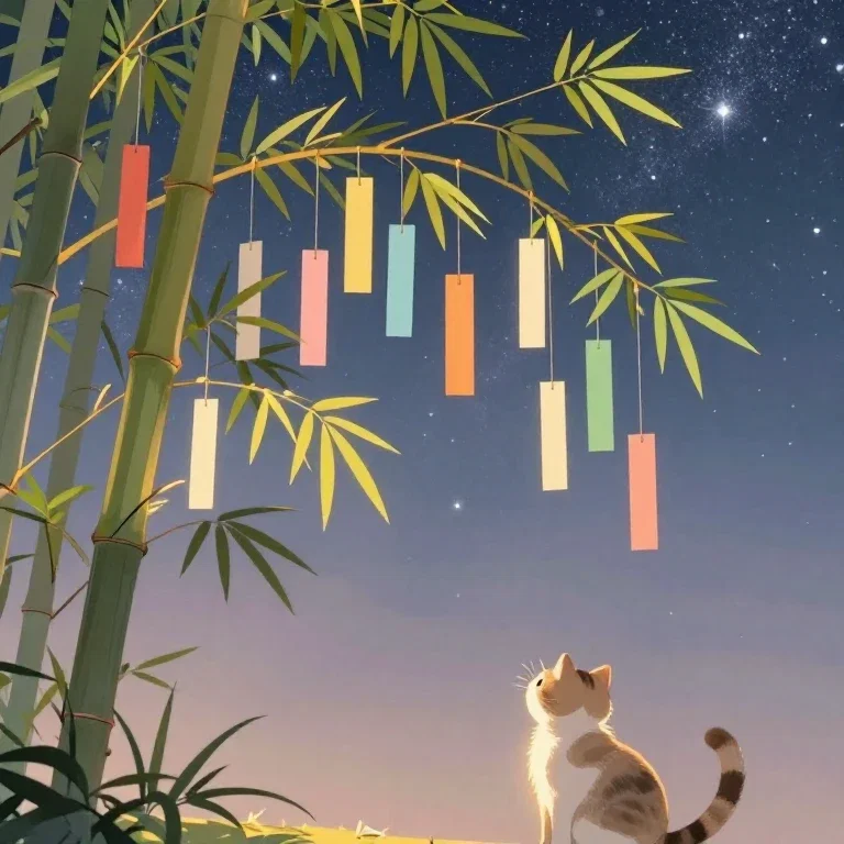 七夕と猫