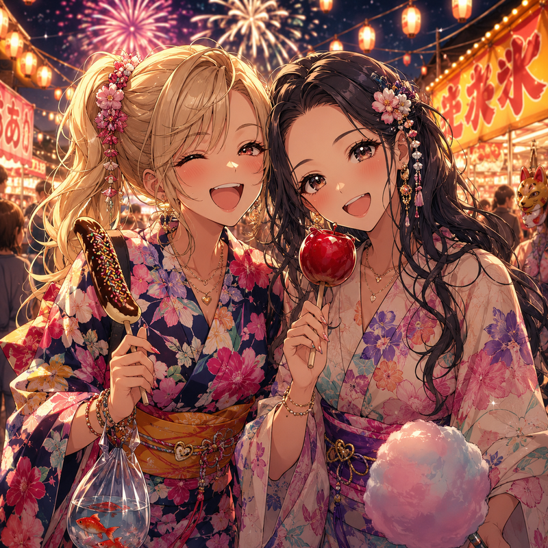 ギャルとお祭り