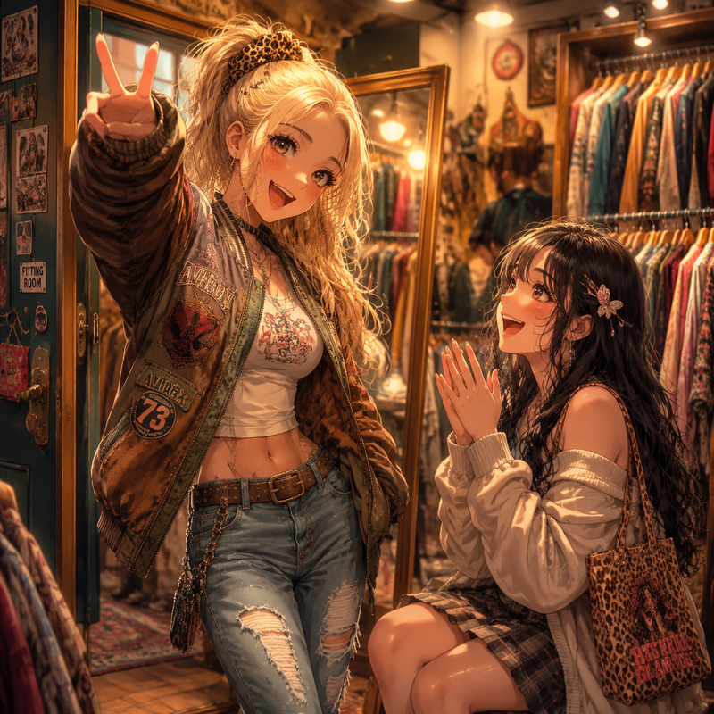 古着屋のギャルたち