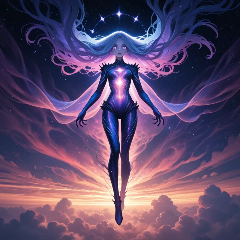 Divinité Cosmique en Lévitation
