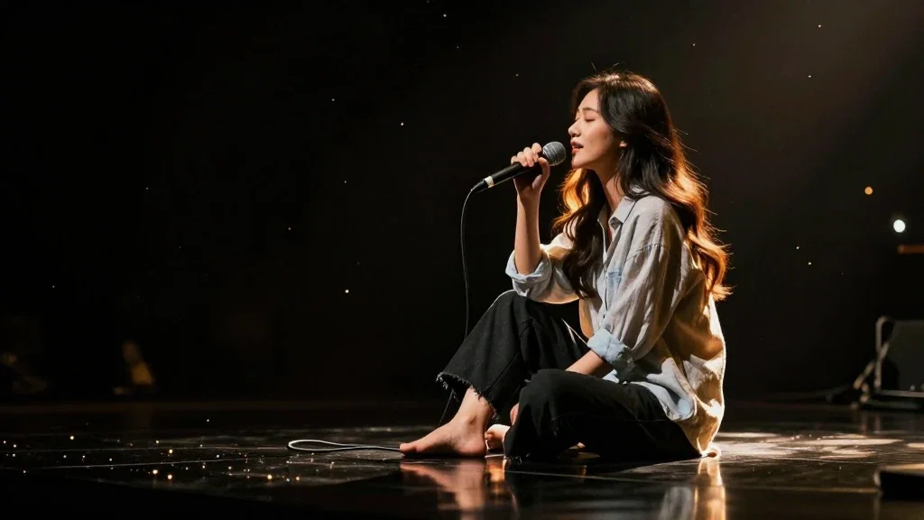Portrait of a Singer Bathed in Golden Light