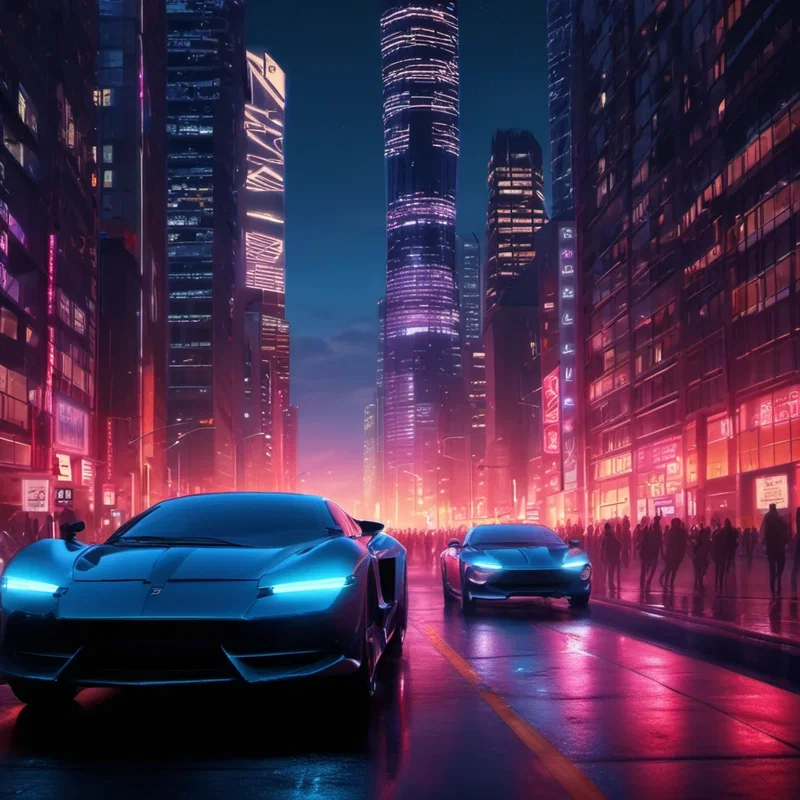 Ville Futuriste Lumineuse