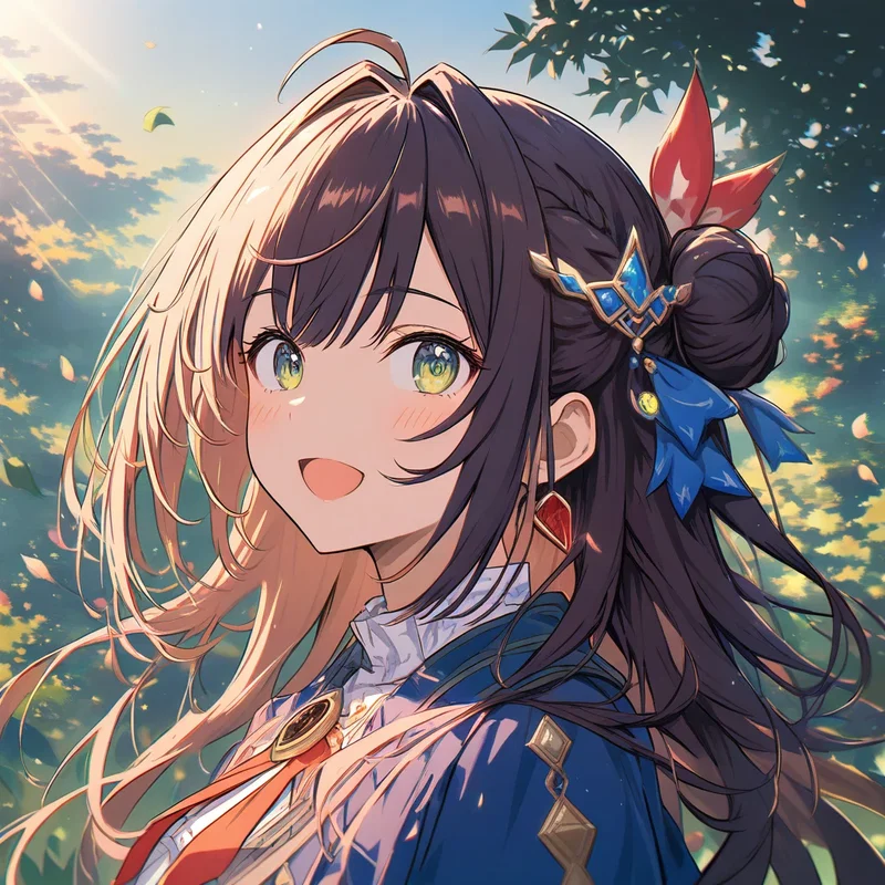 お団子リボンの女の子