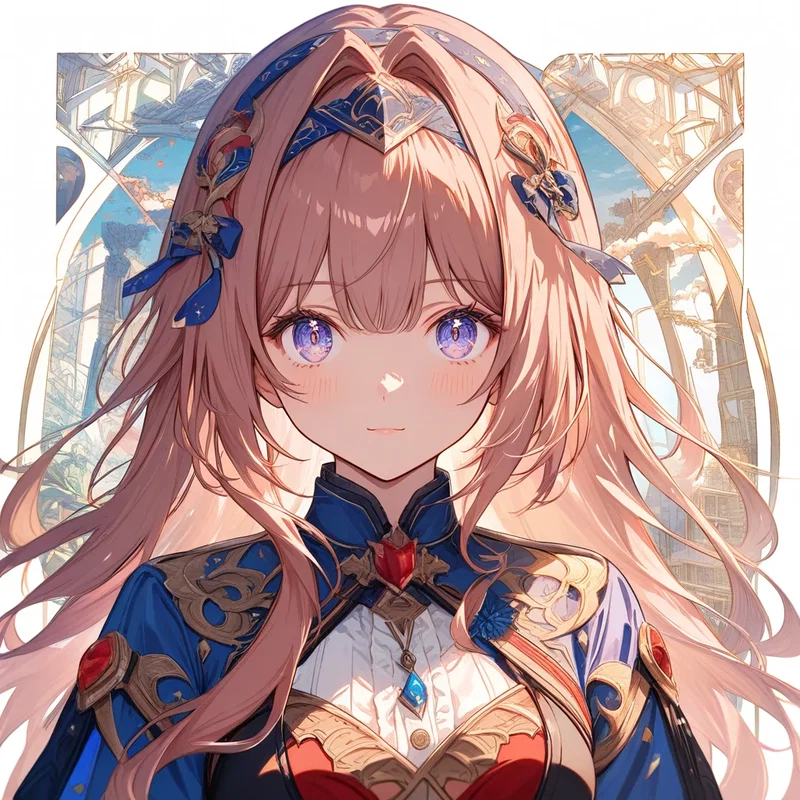 ヘアバンドの少女
