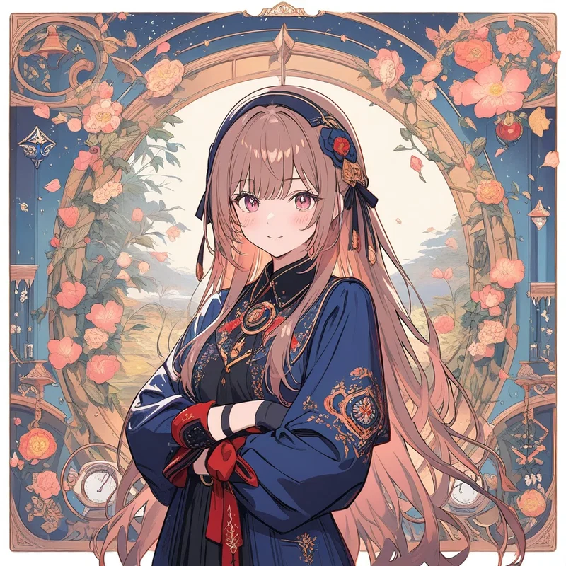 腕組みをする少女