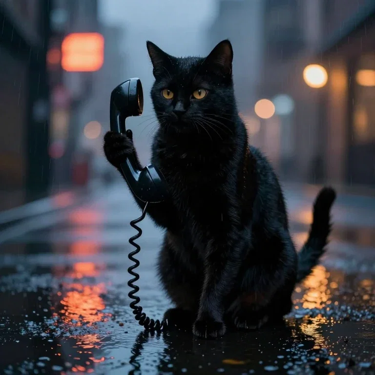 (自動)電話猫