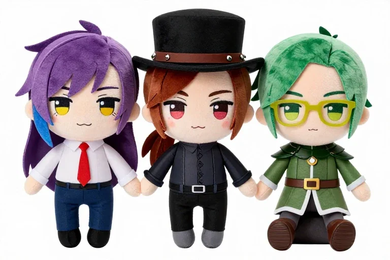 ぬいぐるみ💜🤎💚