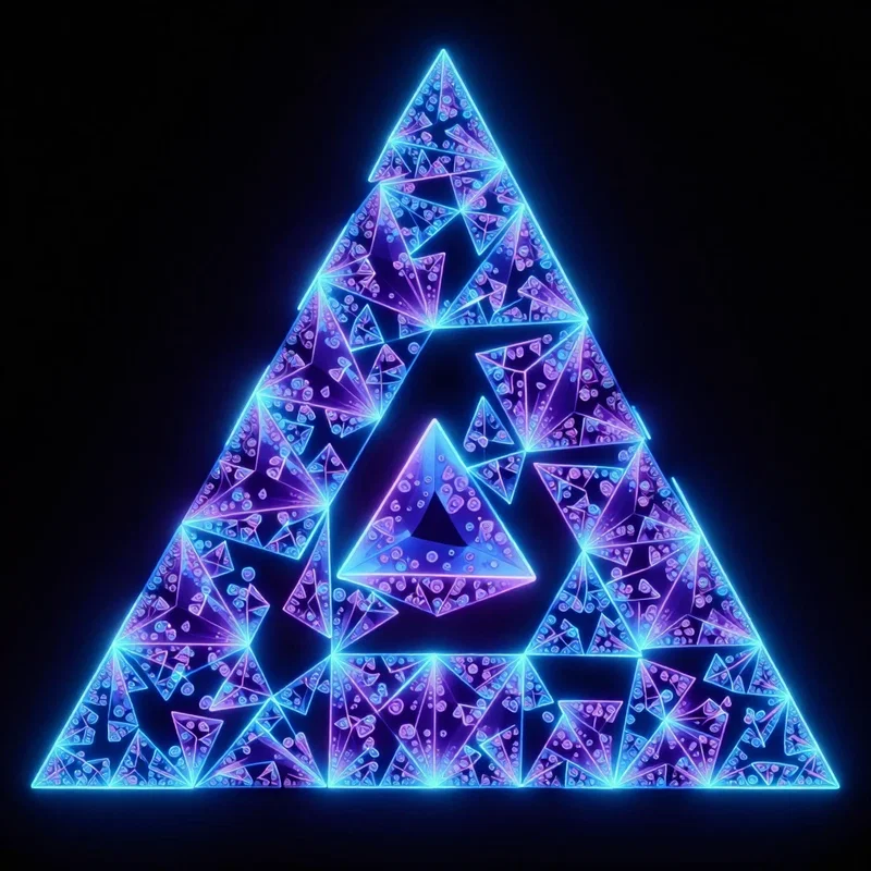 Fractale de Sierpinski Lumineuse