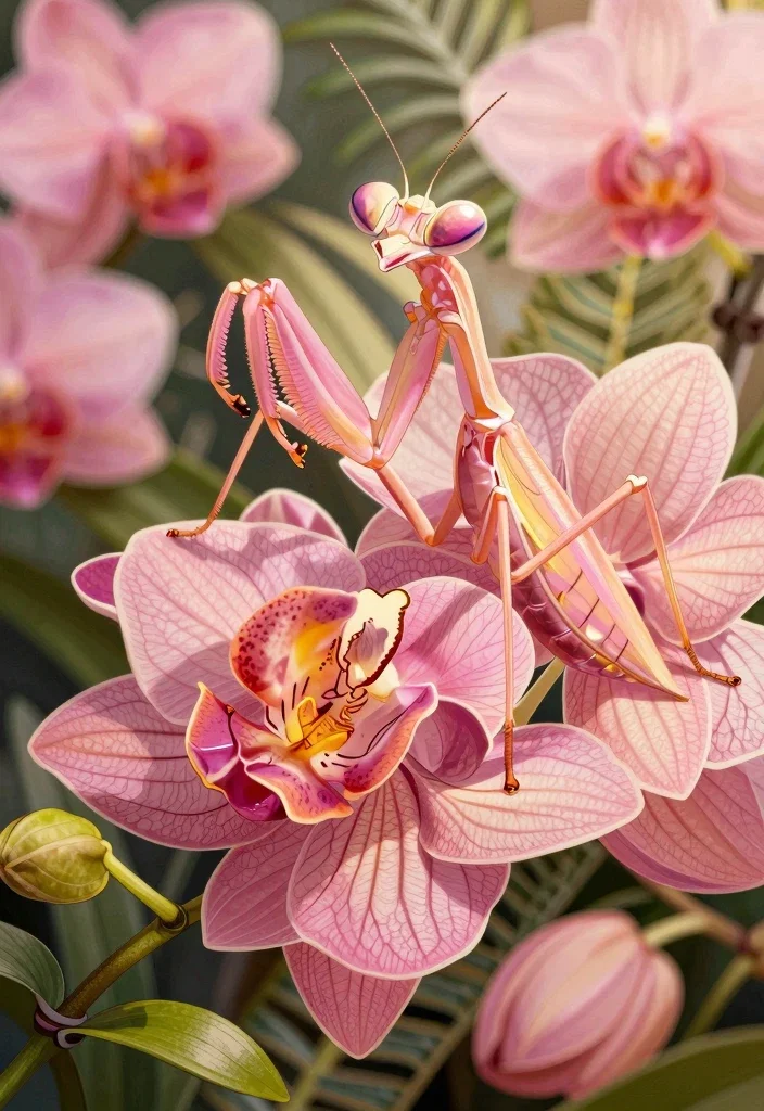 Mante Orchidée