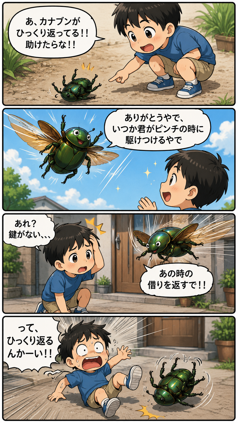 カナブンの恩返し?
