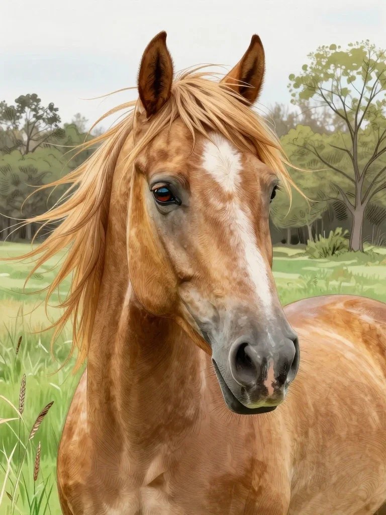 Cheval Bai Clair