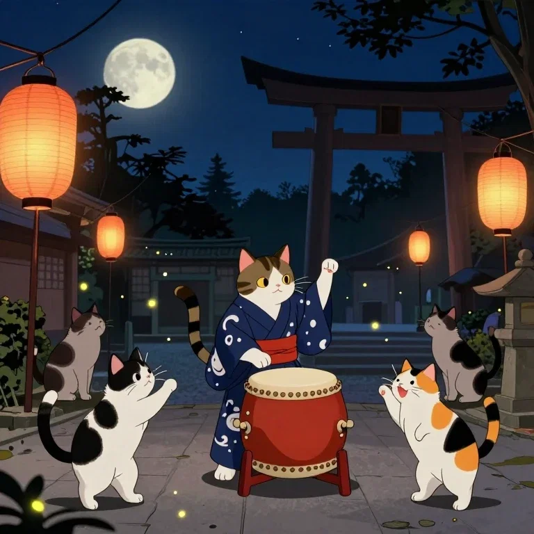 (自動)猫の盆踊り