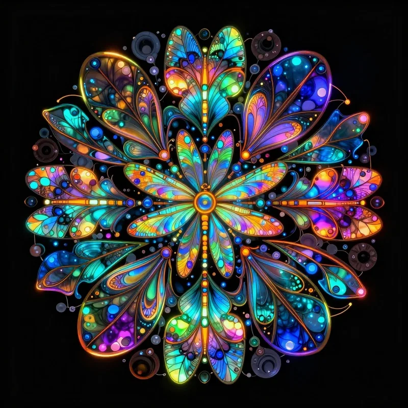 Mandala Organique Luminescent