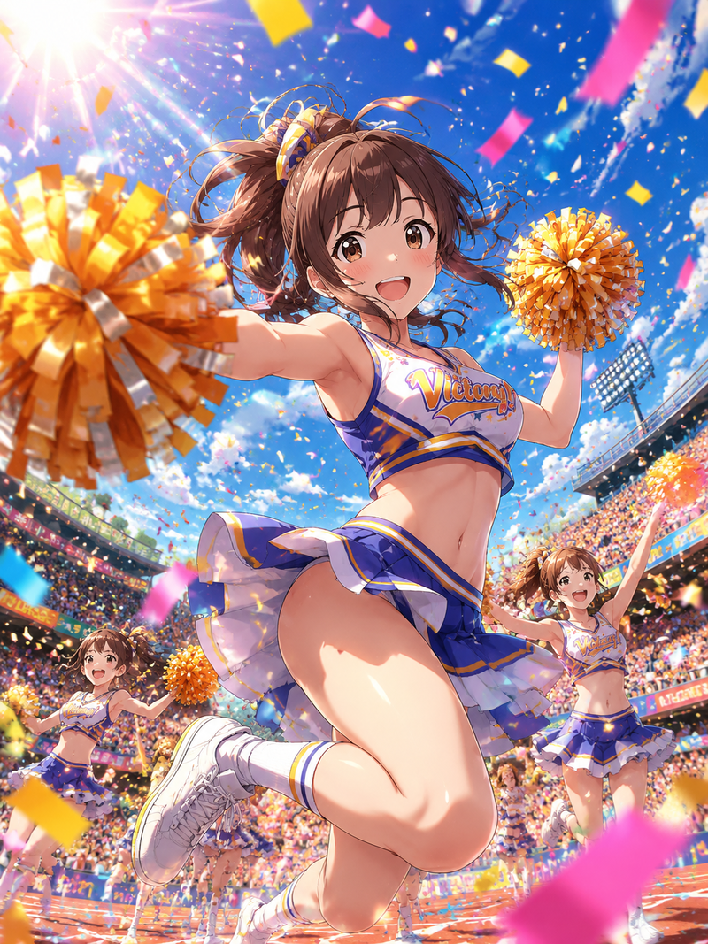 弾けるチアガール