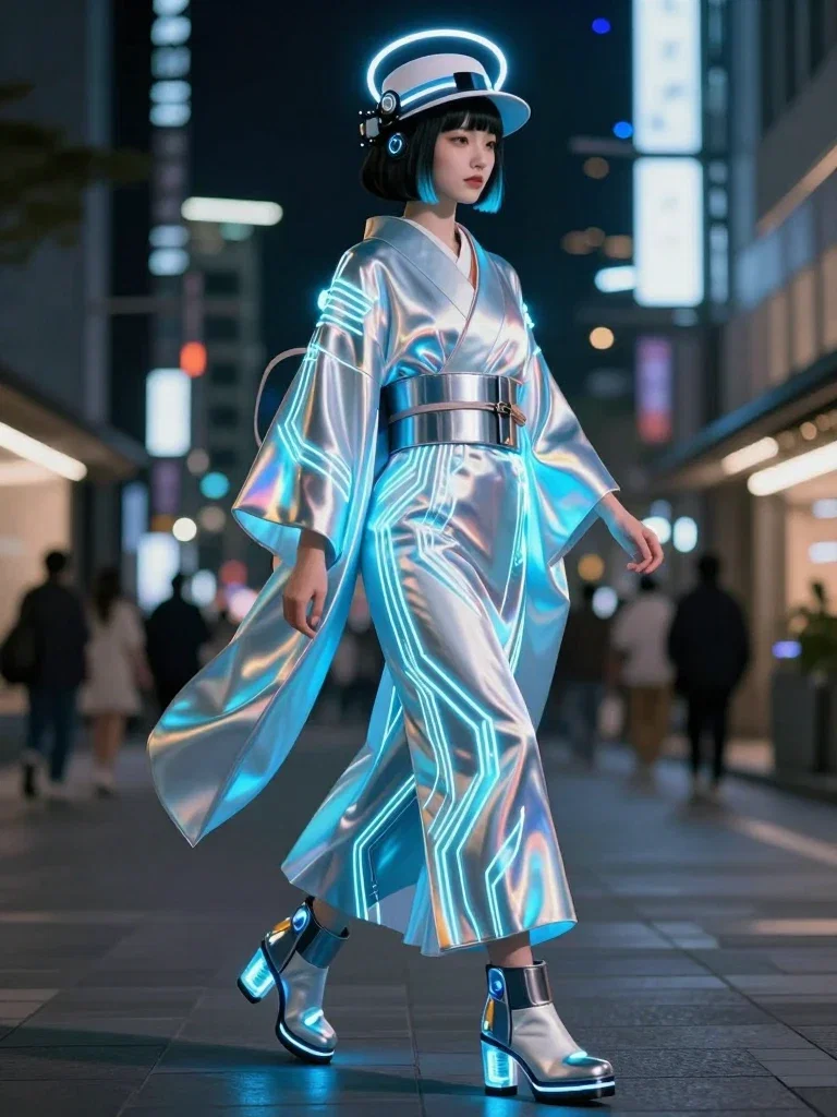 Japonaise en Habits Futuristes