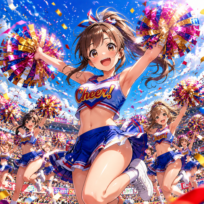 弾けるチアガール