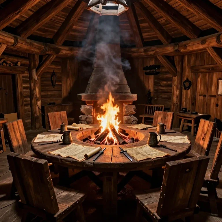wooden council chamber