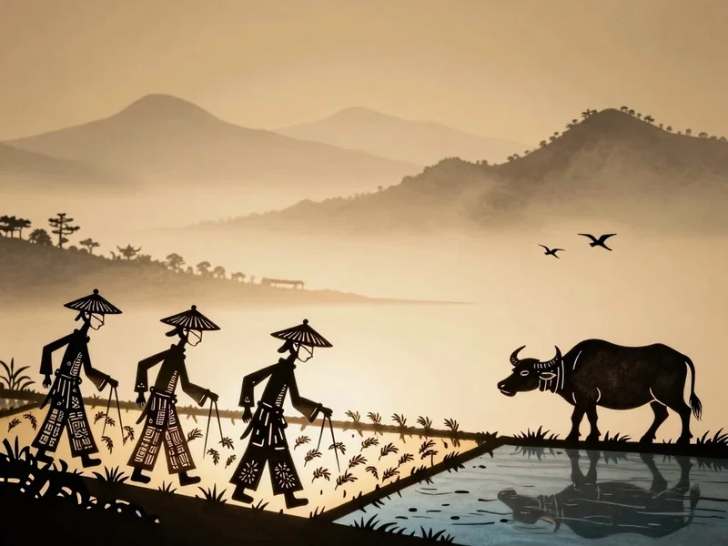 Scène Champêtre en Ombres Chinoises
