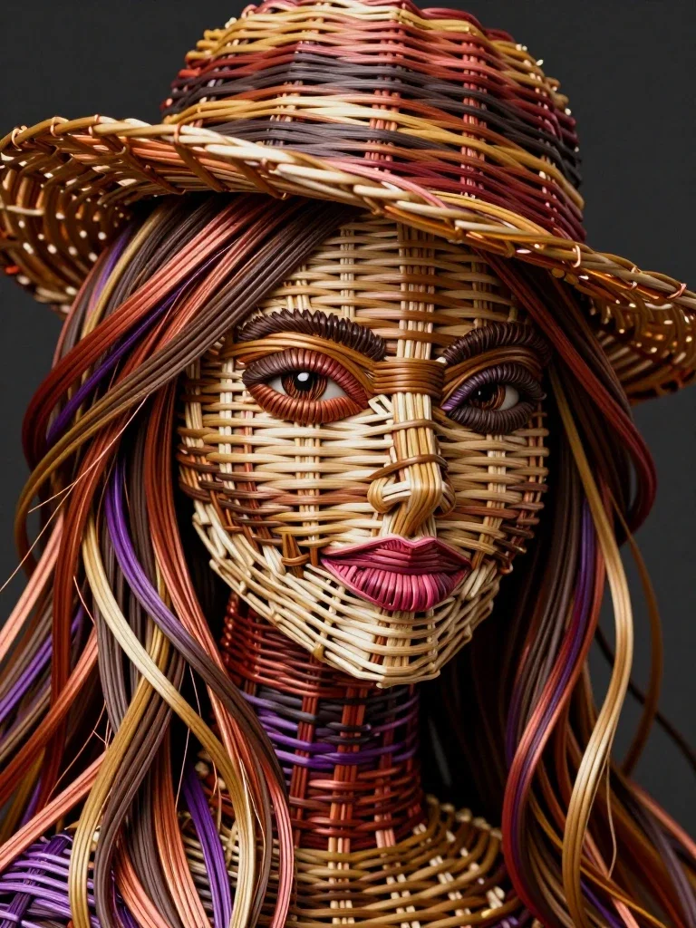 Portrait de Femme en Osier