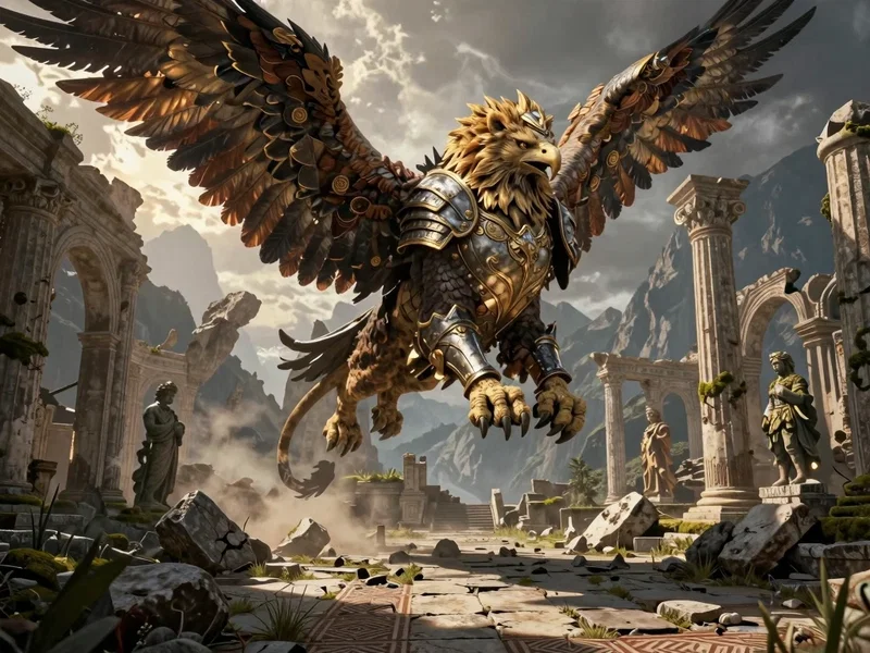 Griffon de Guerre Prenant son Envol