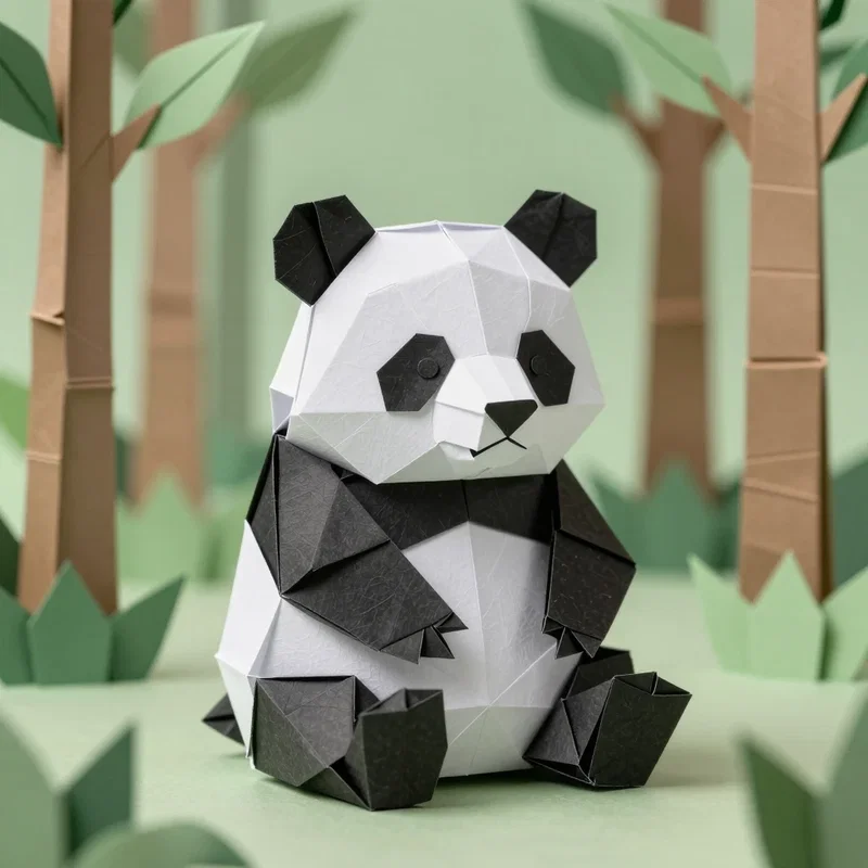 Panda en Origami