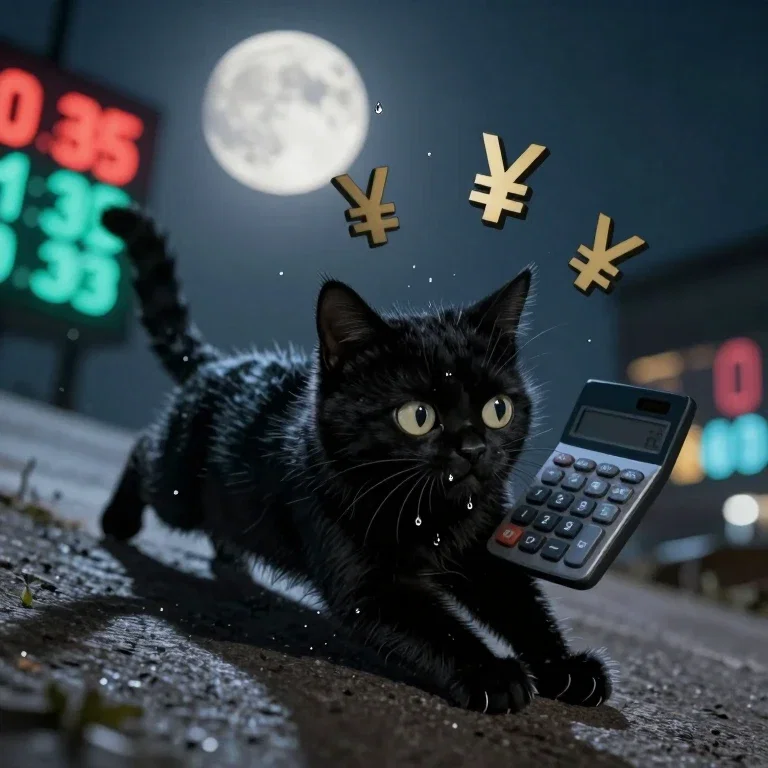 (自動)円安で焦る黒猫