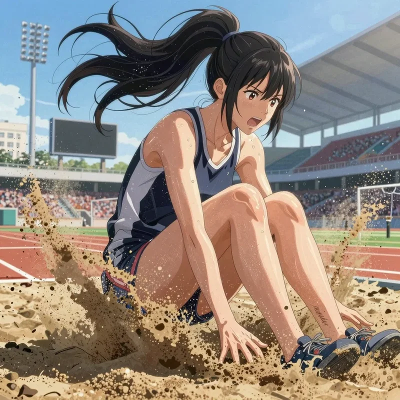 走り幅跳びに命を懸ける陸上部の女の子