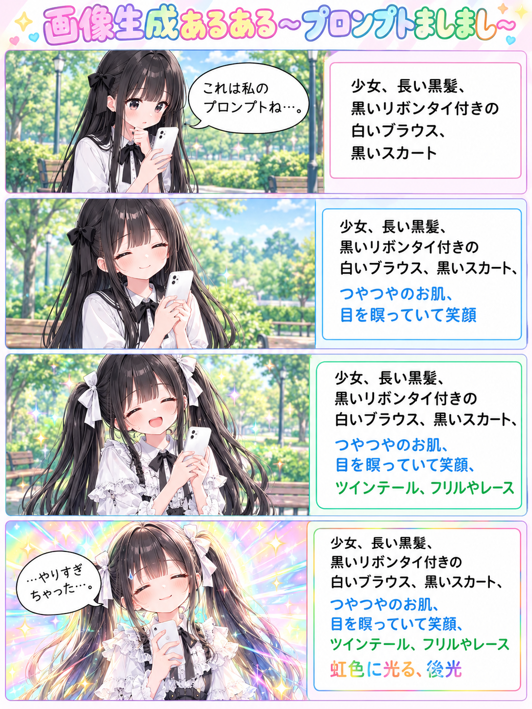 画像生成あるある〜プロンプトましまし〜