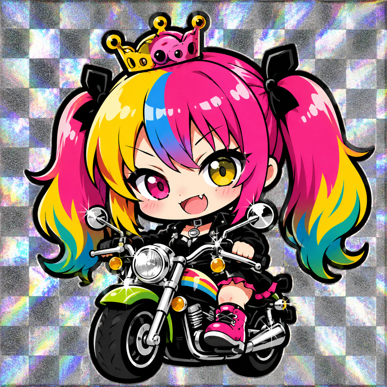 虹髪、バイク