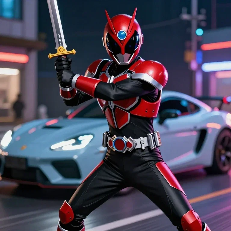 superhero in action ready for battle