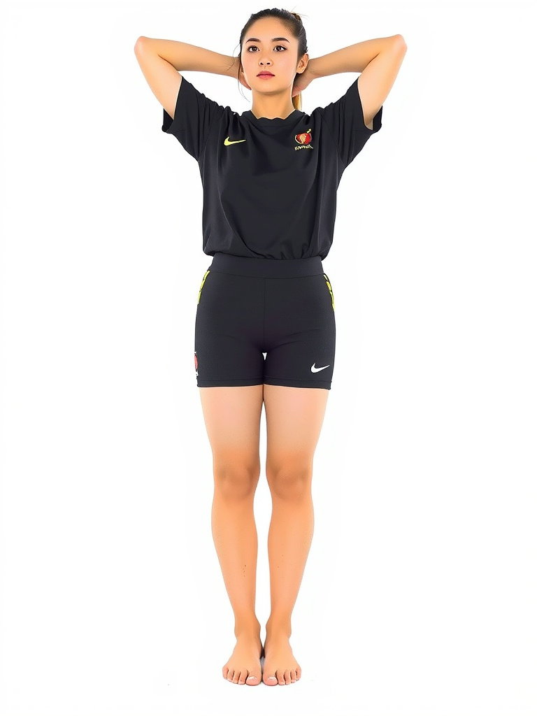 photorealistic portrait japanese female volleyball player