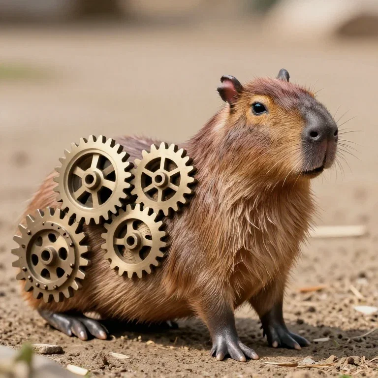 capybara made of gears