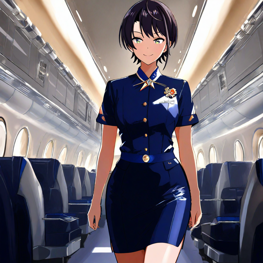 hololive subaru as flight attendant