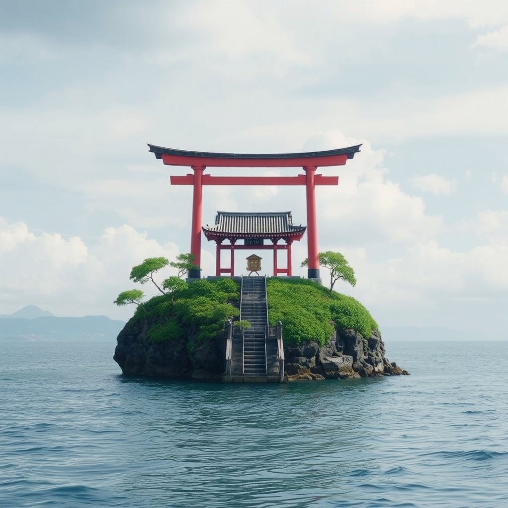 green island shrine prayer fishing