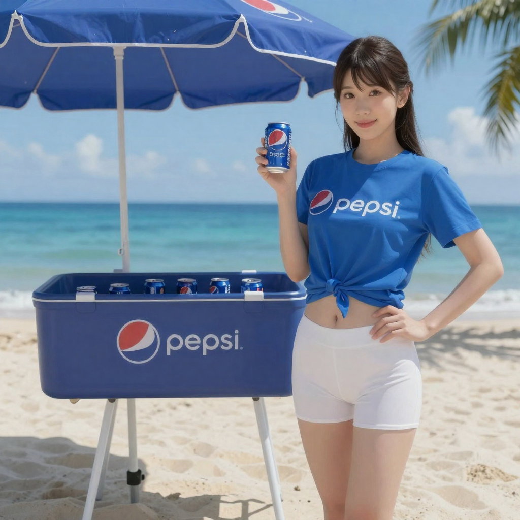 japanese vendor pepsi beach scene