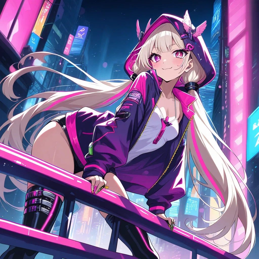 cyber gyaru fashionista in shibuya scene