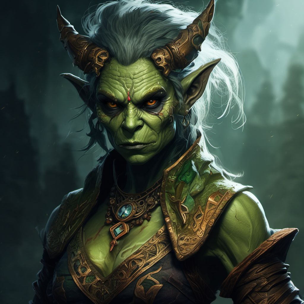 goblin mage in ancient temple