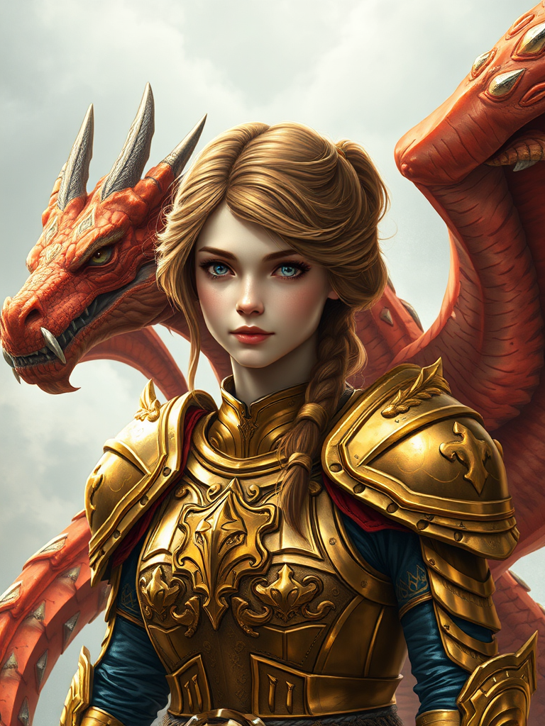 brown haired european teenage girl controlled by dragon