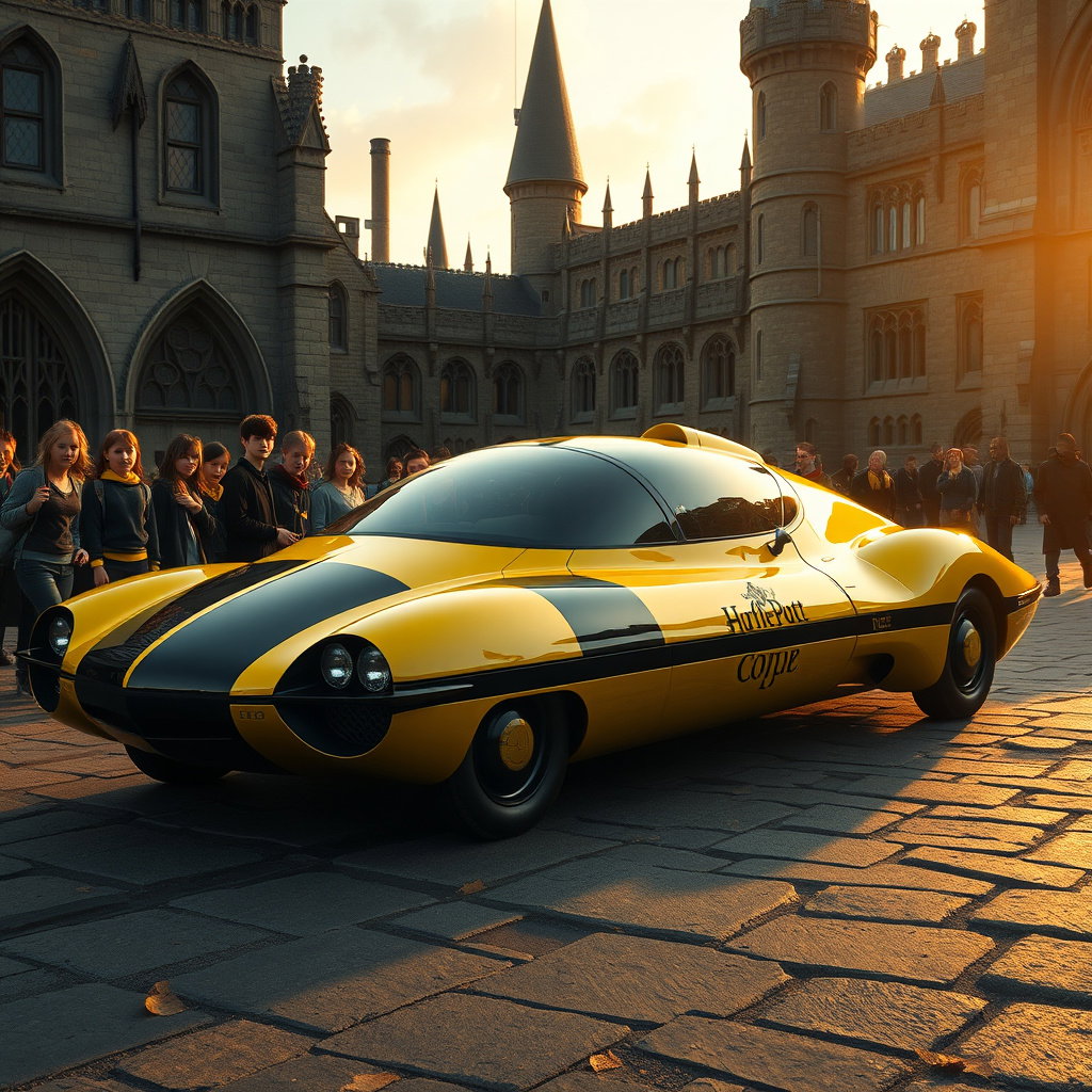 hufflepuff yellow black spaceship solar car hogwarts