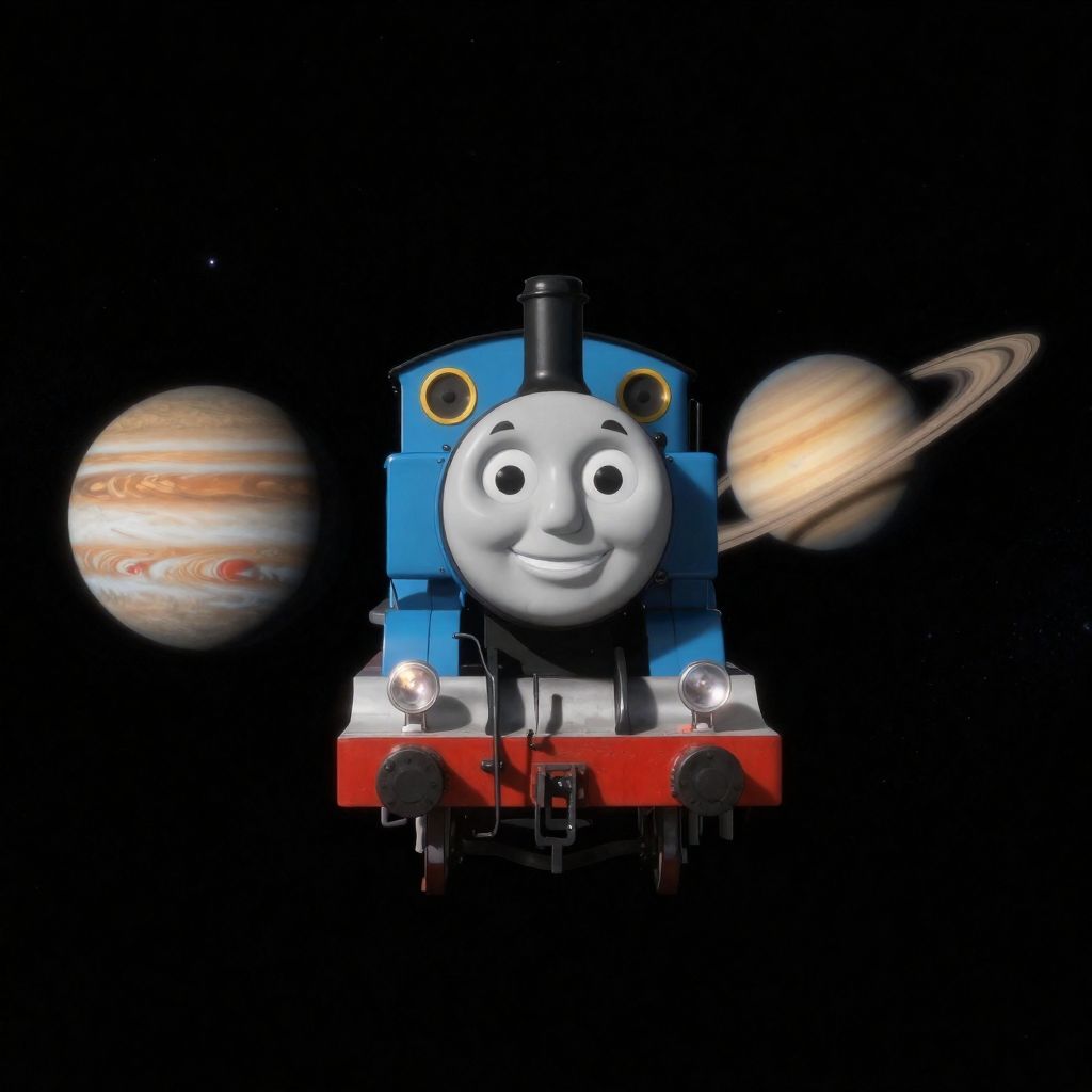 cyberpunk anime thomas locomotive space