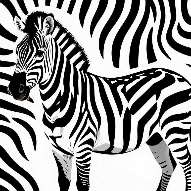bold zebra print stencil art
