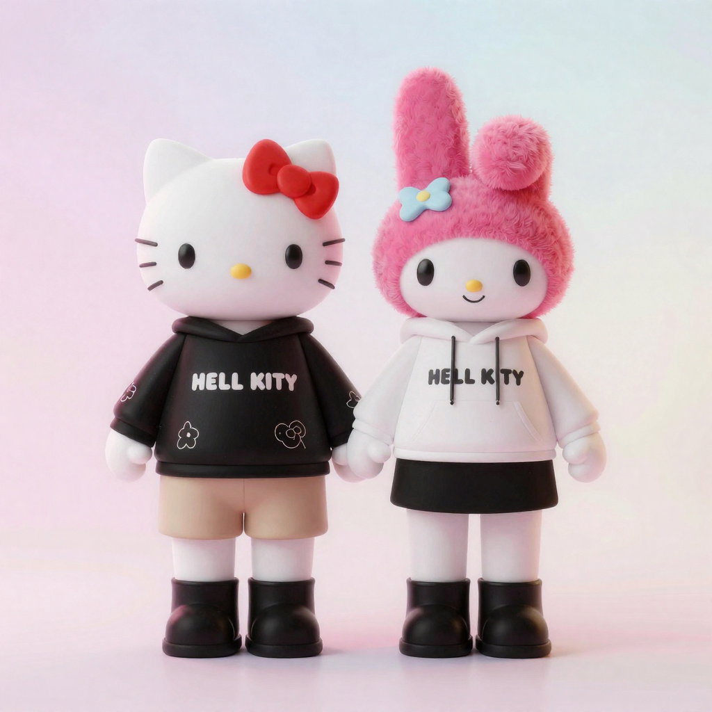 hello kitty my melody fashion render