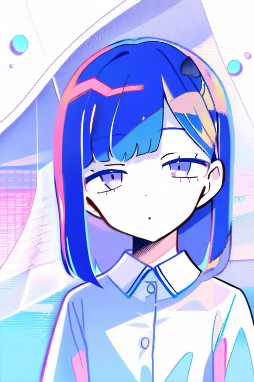 anime girl school uniform dreamlike gaze