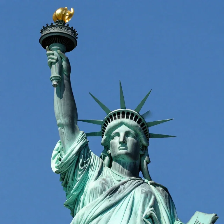 statue of liberty vector art detailed