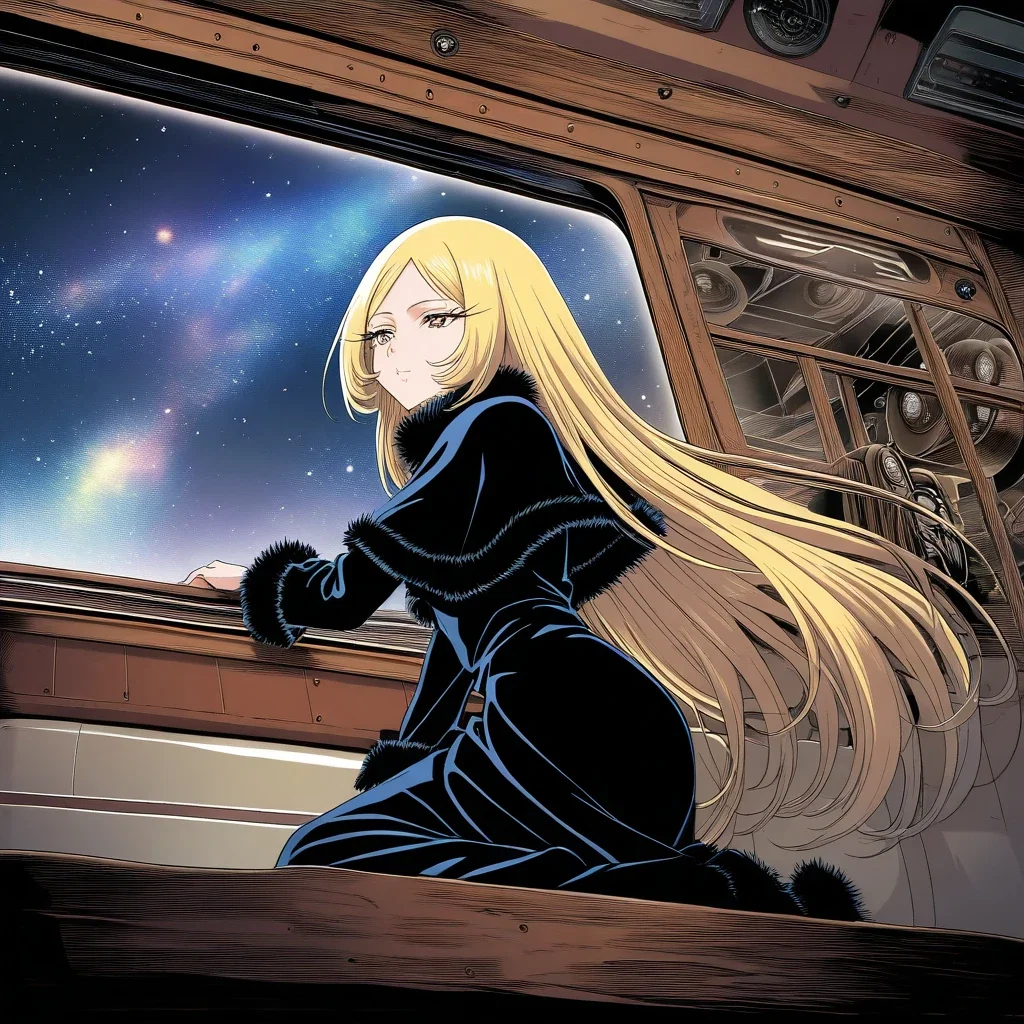 maetel galaxy express 999 beautiful blonde hair