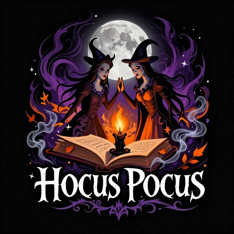 hocus pocus t shirt logo design