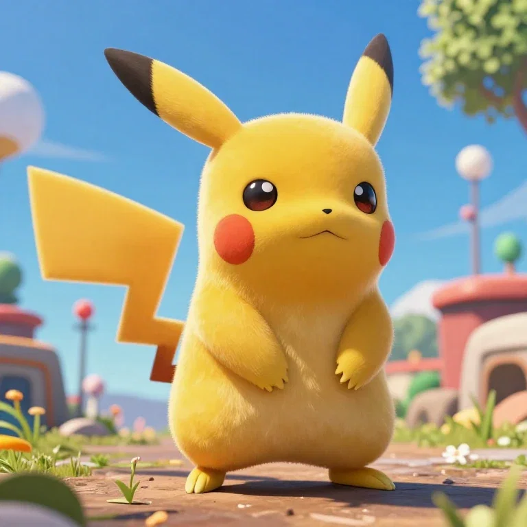 pikachu cinematic digital art