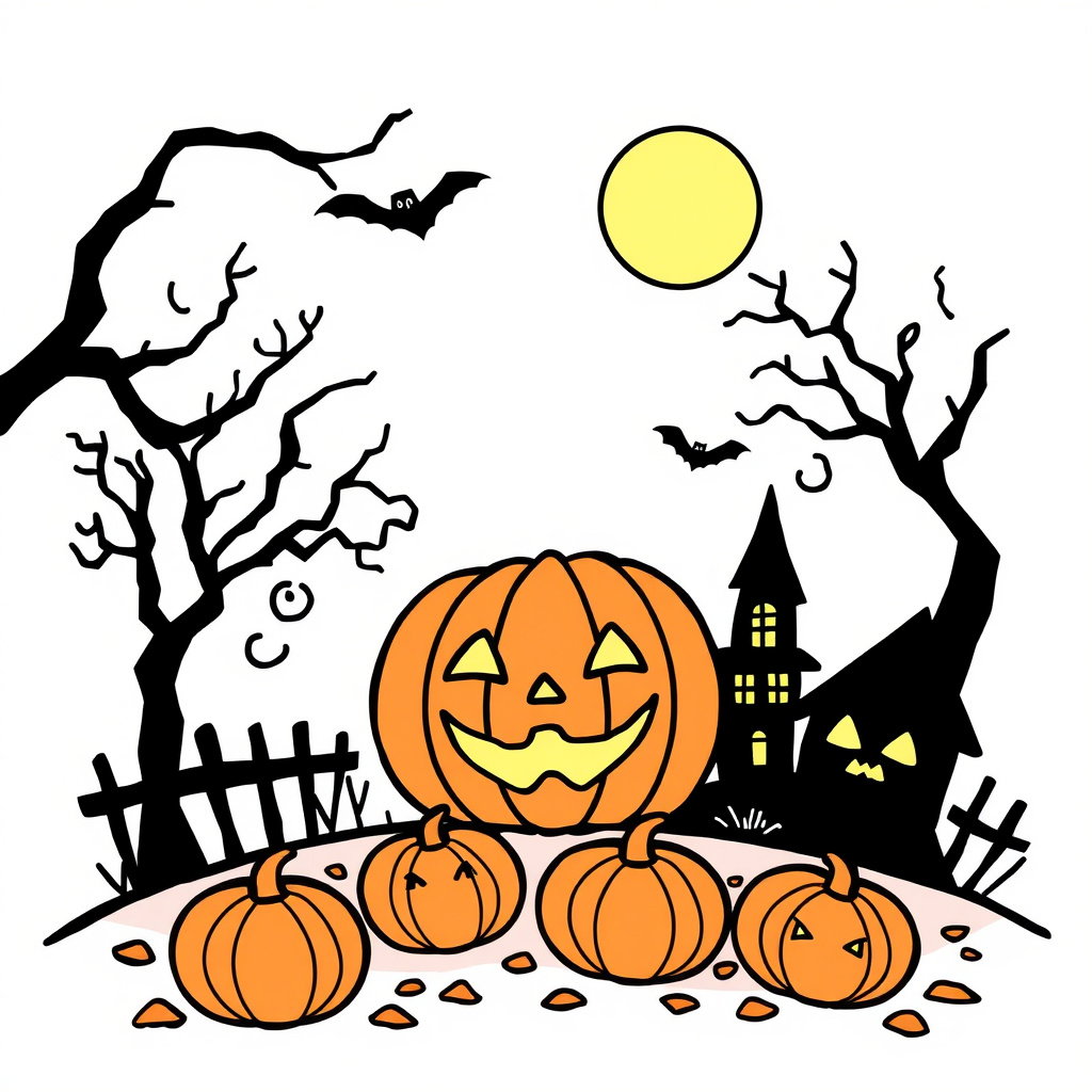 halloween background drawing
