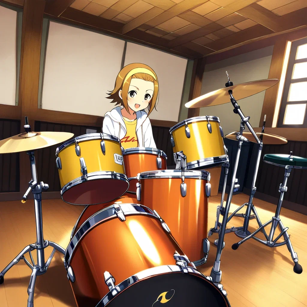 cute beautiful girl keion ritsu light brown hair