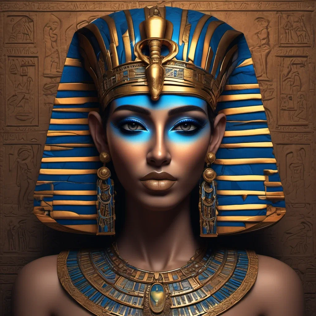egyptian princess bust fantasy art detailed